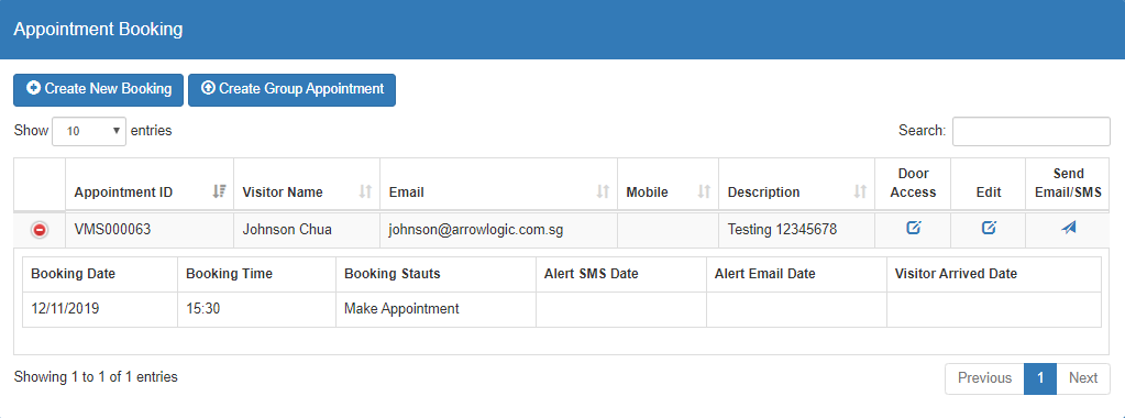 appointment booking admin